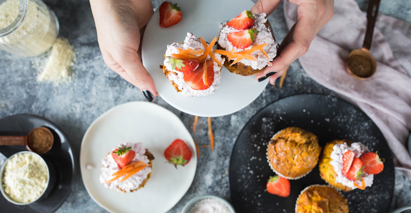 Carrot Cake Protein Muffins